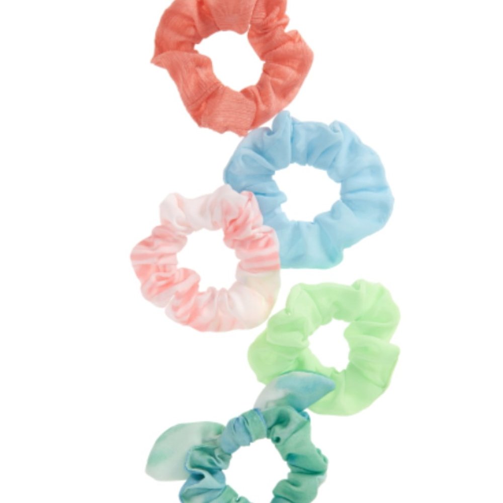 NWT Bp. 5-Pack Tie Dye Scrunchie Set